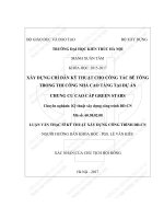 Xây dựng chỉ dẫn kỹ thuật cho công tác bê tông trong thi công nhà cao tầng tại dự án chung cư cao cấp green stars (tt) 