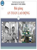 Bài giảng AN TOÀN LAO ĐỘNG