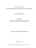 Chữ ký số trong giao dịch thương mại điện tử (LV thạc sĩ)