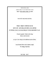 luận văn thực hiện chính sách dân số   kế hoạch hóa gia đình ở tỉnh lào cai giai đoạn năm 2010 đến nay 