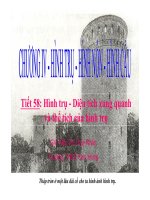 bai giang hinh tru dien tich xung quanh va the tich cua hinh tru Hinh hoc 9