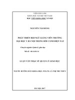 Phát triển đội ngũ giảng viên Trường Đại học Y Hà Nội trong bối cảnh hiện nay (LV thạc sĩ)