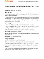 giao an dia ly 10 bai 42 moi truong va su phat trien ben vung