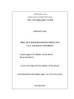 luận văn hiệu quả kinh doanh bất động sản của tập đoàn vingroup 