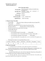 Đề cương Định mức kỹ thuật và định giá sản phẩm trong xây dựng (BTL)