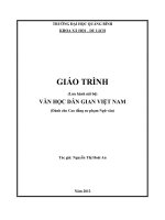 GIÁO TRÌNH văn học dân GIAN VIỆT NAM 