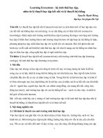 Learning Ecosystem  hệ sinh thái học tập, nhìn từ lý thuyết học tập kết nối và lý thuyết hệ thống