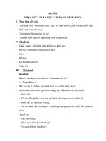 giao an lop la nhan biet phan biet cac dang hinh khoi