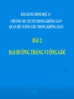bai giang hai duong thang vuong goc Hinh hoc 11
