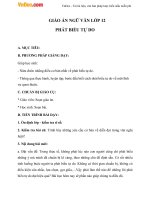 giao an bai phat bieu tu do ngu van 12