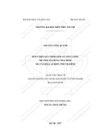 Hoàn thiện quy trình giám sát chất lượng thi công xây dựng công trình nhà văn hóa lao động tỉnh thái bình (tt) 