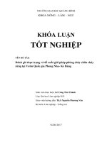 Đánh giá thực trạng và đề xuất giải pháp phòng cháy chữa cháy rừng tại vườn quốc gia phong nha  kẻ bàng 