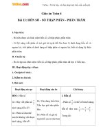 giao an so hoc 6 chuong 3 bai 13 hon so so thap phan phan tram