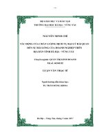 Tác động của chất lượng dịch vụ đại lý hải quan đến sự hài lòng của doanh nghiệp trên địa bàn tỉnh bà rịa   vũng tàu 