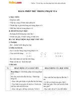 giao an toan 1 chuong 2 bai 8 phep tru trong pham vi 6