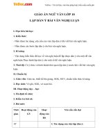 giao an bai lap dan y bai van nghi luan