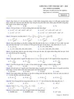 Đề kiểm tra Tổ hợp xác suất lớp 11