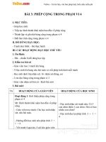 giao an toan 1 chuong 2 bai 3 phep cong trong pham vi 4