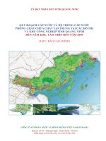 QUY HOẠCH CẤP NƯỚC VÀ HỆ THỐNG CẤP NƯỚCPHÒNG CHÁY CHỮA CHÁY TẬP TRUNG TẠI CÁC ĐÔ THỊVÀ KHU CÔNG NGHIỆP TỈNH QUẢNG NINH ĐẾN NĂM 2030, TẦM NHÌN ĐẾN NĂM 2050