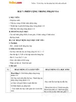 giao an toan 1 chuong 2 bai 7 phep cong trong pham vi 6