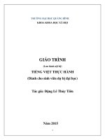 GIÁO TRÌNH TIẾNG VIỆT THỰC HÀNH 