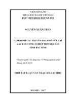 Tình hình các tội xâm phạm sở hữu tại các khu công nghiệp trên địa bàn tỉnh Bắc Ninh (tt)