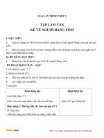 giao an tieng viet 3 tuan 8 bai tap lam van ke ve nguoi hang xom