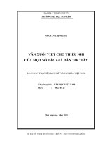 Văn xuôi viết cho thiếu nhi của một số tác giả dân tộc Tày (LV thạc sĩ)