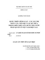 Quốc triều hình luật – các giá trị nhân văn, tiến bộ và sự kế thừa trong điều kiện xây dựng nhà nước pháp quyền hiện nay
