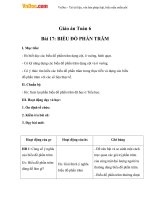 giao an so hoc 6 chuong 3 bai 17 bieu do phan tram