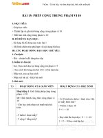 giao an toan 1 chuong 2 bai 15 phep cong trong pham vi 10