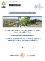 HỖ TRỢ CHO CHỦ ĐẦU TƯ CÔNG TRONG XÂY DỰNG CÔNG TRÌNH BỀN VỮNG