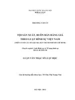 Tội sản xuất, buôn bán hàng giả theo Luật Hình sự Việt Nam (trên cơ sở số liệu của địa bàn Thành phố Hồ Chí Minh).