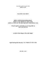 Miễn chấp hành hình phạt theo Luật hình sự Việt Nam (trên cơ sở số liệu địa bàn tỉnh Đồng Nai)