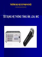 Buổi 3: Bài giảng rèn luyện kĩ năng sử dụng thiết bị dạy học cho giáo viên phổ thông và sinh viên ngành sư phạm
