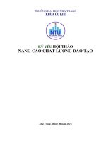 KỶ YẾU HỘI THẢO NÂNG CAO CHẤT LƯỢNG ĐÀO TẠO