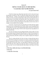 Những vấn đề chung về môi trường và giáo dục bảo vệ môi trường