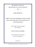 Nghiên cứu sản xuất interleukin 2 người tái tổ hợp dạng cải biến trên dòng tế bào escherichia coli trong điều kiện GMP 