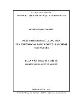 Phát triển đội ngũ giảng viên của trường Cao đẳng Kinh tế  Tài chính Thái Nguyên (LV thạc sĩ)
