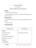 giao an tieng viet 4 tuan 5 bai tap lam van doan van trong bai van ke chuyen