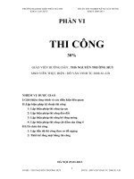 Thuyết minh đồ án tốt nghiệp kỹ sư xây dựng trường DH KT HN phần thi công 