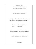 Hoạt động bảo hiểm tiền gửi Việt Nam sau khi có Luật bảo hiểm tiền gửi (LV thạc sĩ)