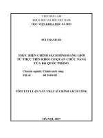 Thực hiện chính sách bình đẳng giới từ thực tiễn khối cơ quan chức năng Bộ Quốc phòng (tt)