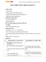 giao an toan 1 chuong 2 bai 9 phep cong trong pham vi 7