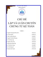 Thuyết trình Lập và luân chuyển chứng từ kế toán