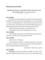 ĐỀ THI GIÁO VIÊN GIỎI GIÁO DỤC CÔNG DÂN 2017