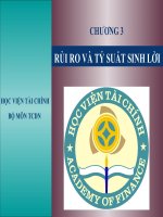 Chuong 3: RỦI RO VÀ TỶ SUẤT SINH LỜI