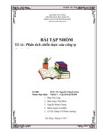 BÀI TẬP NHÓM Đề tài: Phân tích chiến lược của công ty  Starbucks