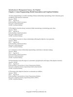 Introduction to management science 12th edition taylor test bank 