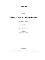 Infants and children prenatal through middle childhood 7th edition berk test bank 